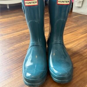 Hunter Teal Waterproof Boots